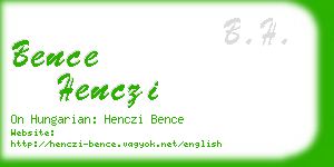 bence henczi business card